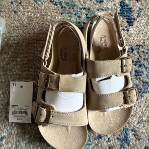 jumping beans Tan Double-Strap Buckle Kids Sandals